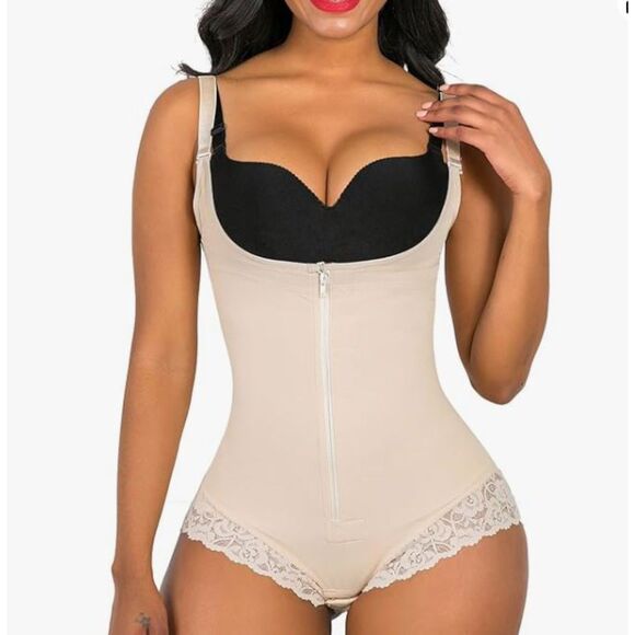 NEW SHAPERX Beige Tummy Control Shapewear Bodysuit Size 3XL New With Tags - Picture 1 of 8